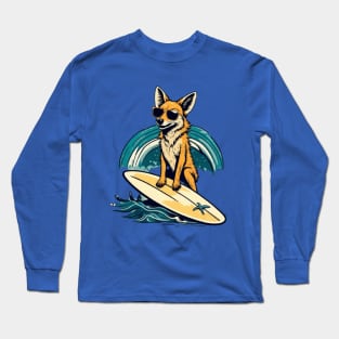 Cute dog surfer gift ideas Long Sleeve T-Shirt